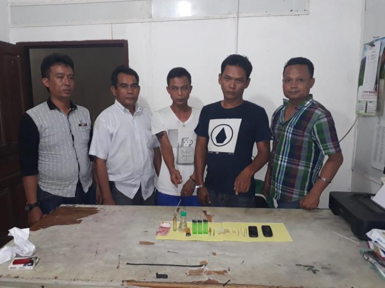 Polsek Bangun Ringkus Dua Tersangka Pemakai Sabu