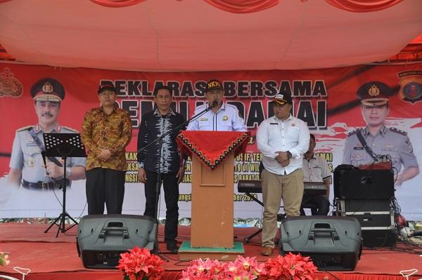 Jelang Pilpres dan Pileg 2019, Polres Nias Gelar Deklarasi Bersama Pemilu Damai