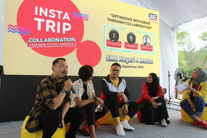 IM3 Ooredoo InstaTrip ke SMAN 4 Medan, Ajak Content Creator dan Anak Muda Berkolaborasi di Instagram