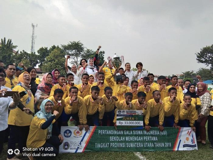 Tim Sepak Bola Deli Serdang Juara I GSI Tingkat Provinsi