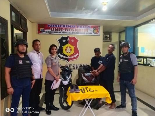 Dua Komplotan Curanmor di Mess Polwan Jalan Amal Luhur Ditangkap Polsek Helvetia
