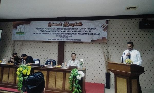 Pengelola Perpustakaan Sekolah se-Aceh Dibekali Diklat Perpustakaan