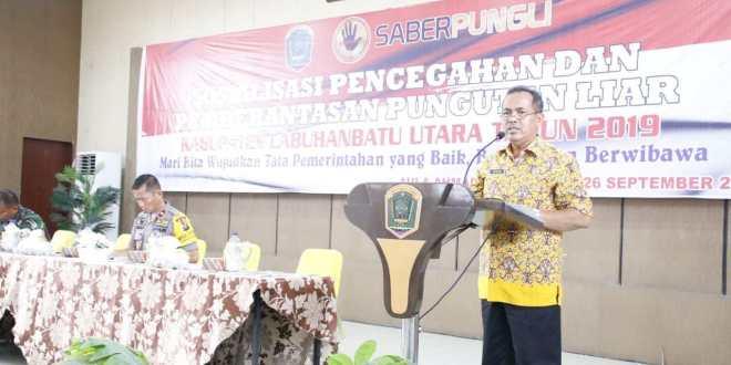 Pemkab Labura Bersama Polres Labuhanbatu Gelar Sosialisasi Saber Pungli