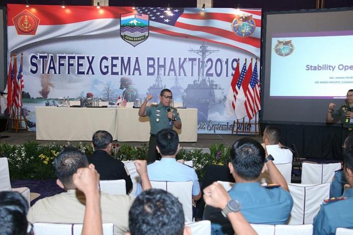 Dankodiklatad Tinjau Latihan Staf Gema Bhakti 2019 di Jakarta