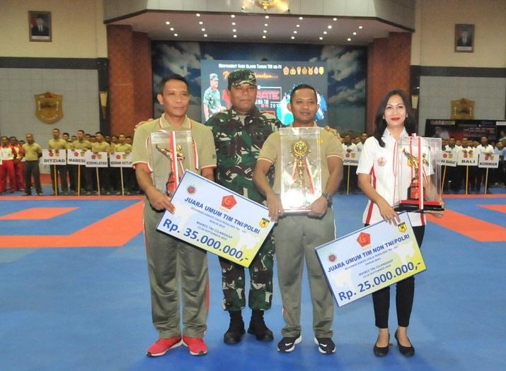 Kasum TNI Tutup Kejurnas Karate Piala Panglima TNI ke-VII Tahun 2019