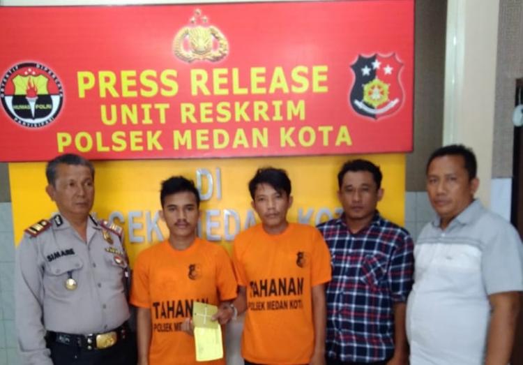 Dua Pria Pecandu Sabu Diamankan Polsek Medan Kota dari Jalan Jermal XV