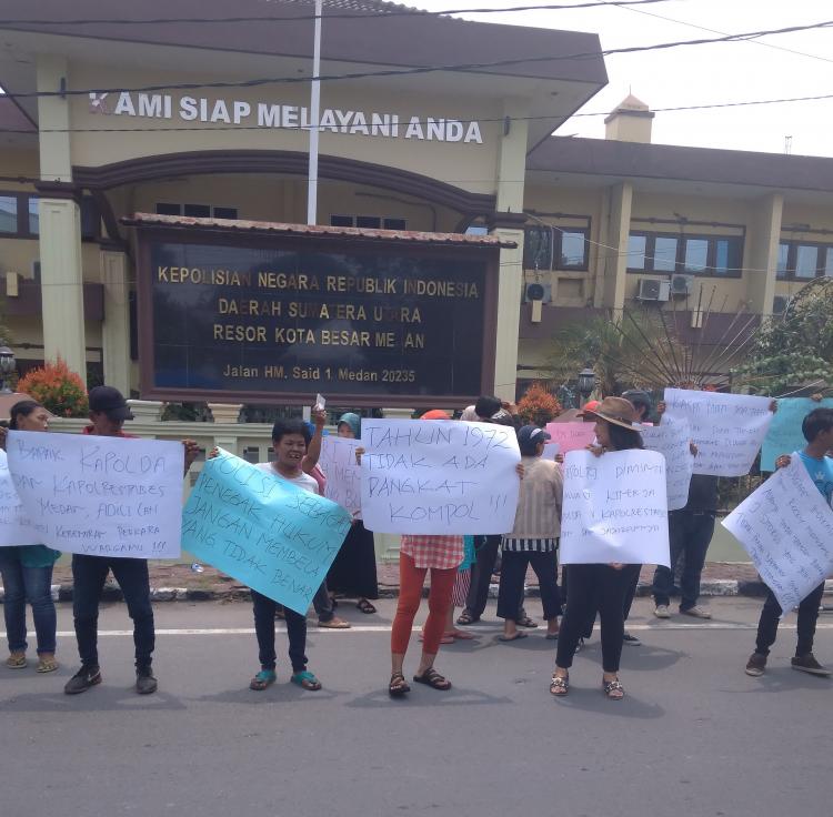 Lahan Diserobot Mafia Tanah, Ahli Waris Minta Keadilan di Polrestabes Medan