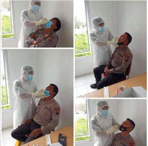 75 Personel Polres Simalungun Jalani Swab Test, Deteksi Dini Penyebaran Covid-19