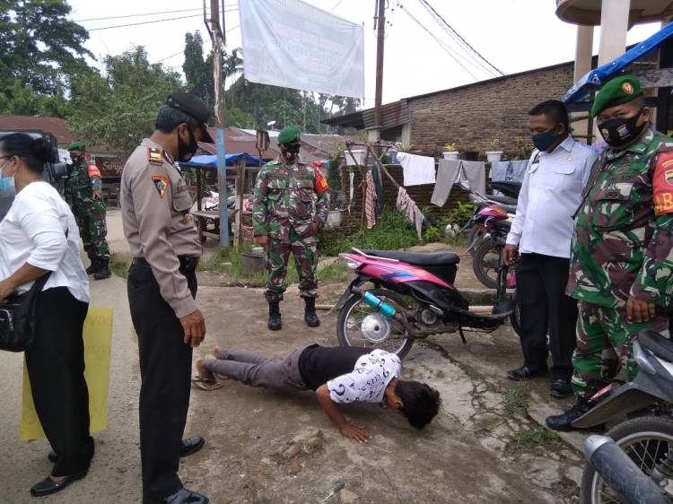 Jajaran Polresta Deli Serdang Lakukan Penertiban Warga yang Tidak Pakai Masker