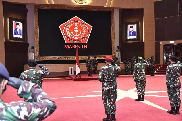 Panglima TNI Terima Laporan Korps Kenaikan Pangkat 19 Perwira Tinggi