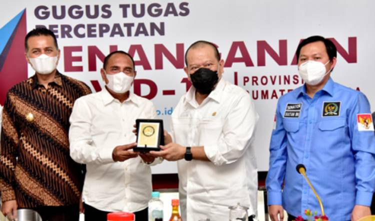 Ketua DPD RI Kunjungi Sumut, Gubernur Edy Rahmayadi Sampaikan Sengketa Tanah di Sumut Selesai 30% Tahun Ini