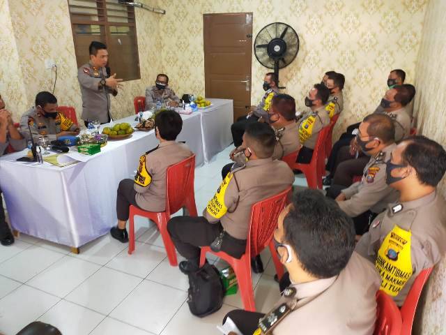 Polrestabes Ajak Jajaran Polsek Delitua Dukung Netralitas Pilkada Medan