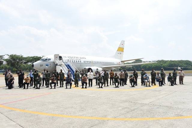 Kasum TNI Tinjau Latihan Penanganan Force Down Pesawat Udara Asing di Lanud Halim Perdanakusuma