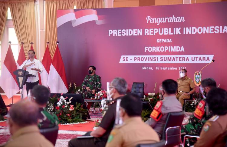 Beri Pengarahan kepada Forkopimda se-Sumut, Presiden Jokowi Minta Daerah Segera Habiskan Stok Vaksin