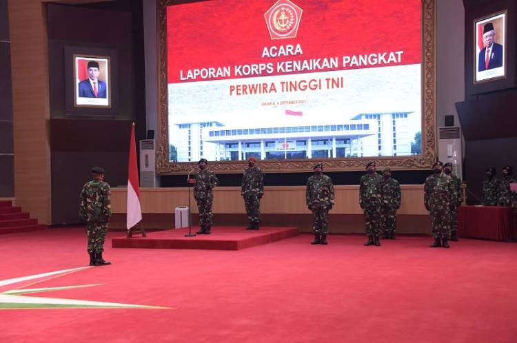 Panglima TNI Terima Laporan Korps Kenaikan Pangkat 25 Perwira Tinggi