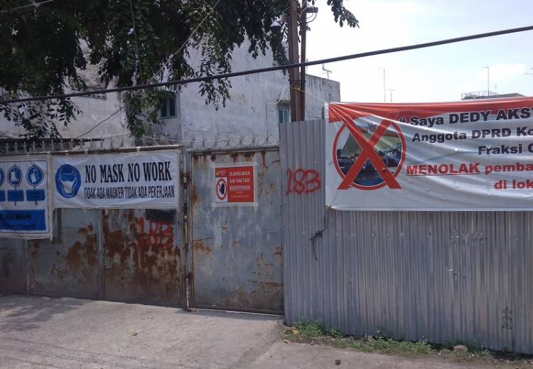 Warga Boikot Pembangunan SPBU Milik Investor Asing di Jalan Wahidin Medan