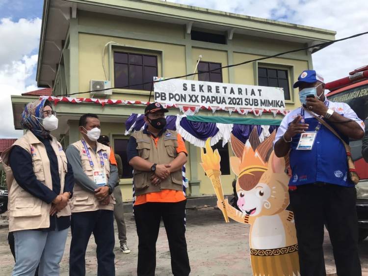  BNPB Melepas Gerakan Mobil Masker untuk Masyarakat Kabupaten Mimika