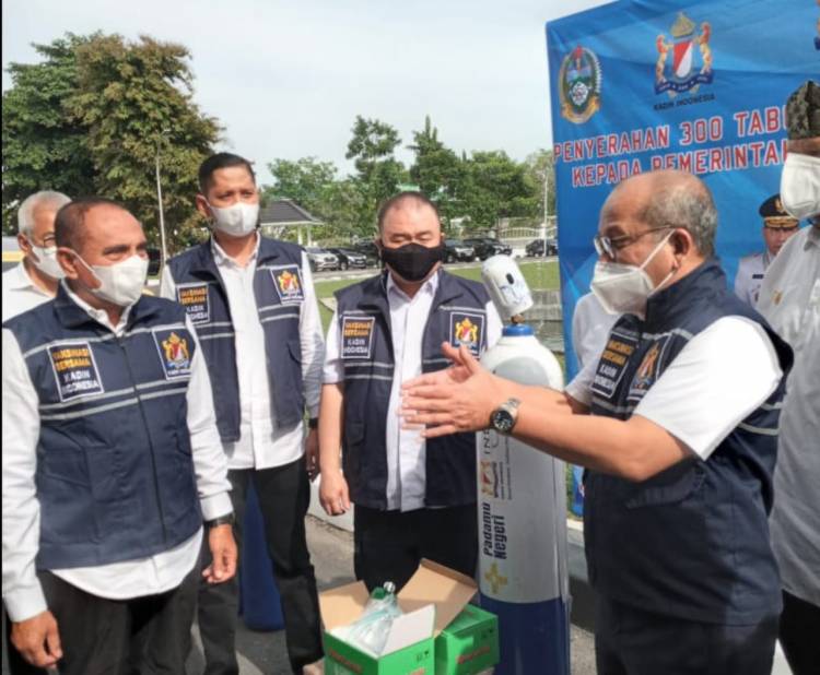 Bantuan 300 Tabung Oksigen dari KADIN, Gubernur Sumut: Hikmah Dibalik Pandemi Covid-19