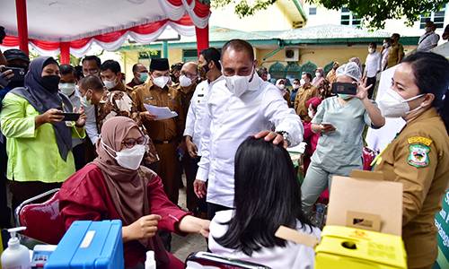 Gubernur Sumut Kunker ke Pematangsiantar dan Simalungun, Tinjau Vaksinasi dan Sekolah Tatap Muka