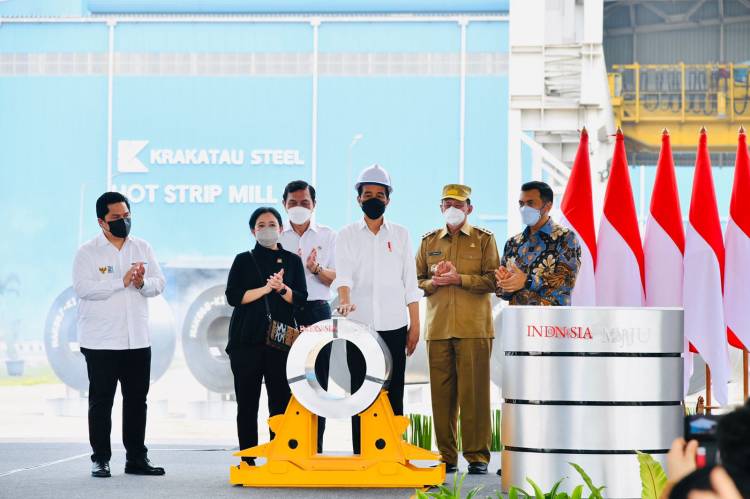 Resmikan Pabrik Baja Berteknologi Terbaru, Presiden Minta Krakatau Steel Penuhi Kebutuhan dalam Negeri 