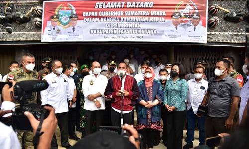 Edy Rahmayadi Kunker ke Tapanuli Utara, Program 2022 Gubernur Fokus ke Pembangunan Infrastruktur dan Pertanian