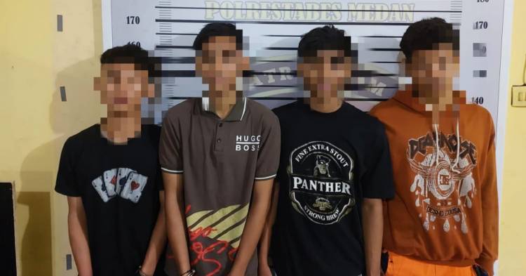 Polsek Medan Timur Tangkap  Anggota Geng Motor