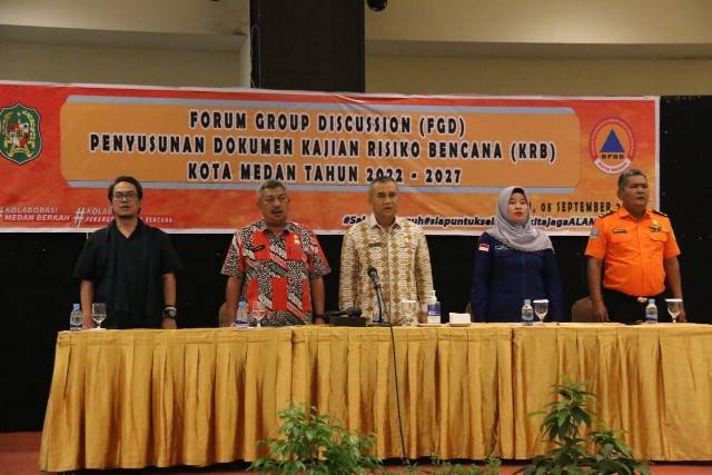 BPBD Kota Medan Galar FGD Penyusunan Dokumen Kajian Risiko Bencana Kota Medan Tahun 2022-2027