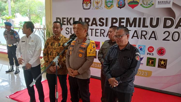 18 Parpol Deklarasi Pemilu Damai, Kapolda: Damai di Hati dan Lingkungan