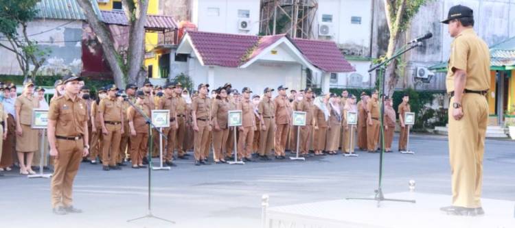 Walikota Binjai Pimpin Apel Gabungan Peringatan Hari Perhubungan Nasional ke-53