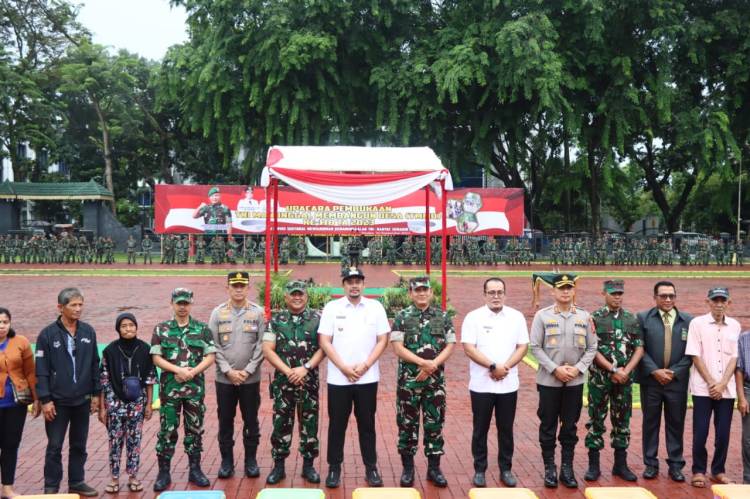 Kapolrestabes Medan Ikuti Upacara Pembukaan TMMD ke-118 Tahun 2023 Kodim 0201 Medan