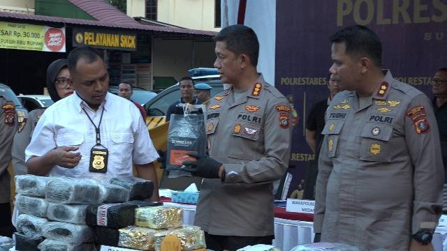 Polrestabes Medan Ungkap 56 Kasus Narkoba Sepanjang September 2023