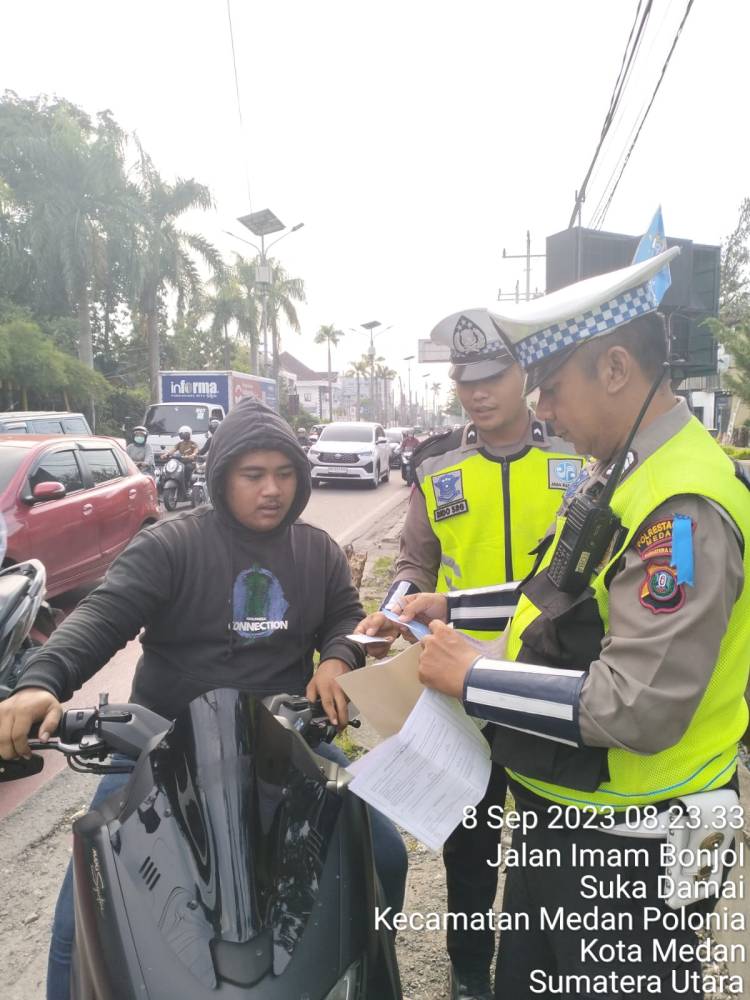 Hari Keempat Ops Zebra Toba 2023, Sat Lantas Polrestabes Medan Tilang 4.019 Kendaraan