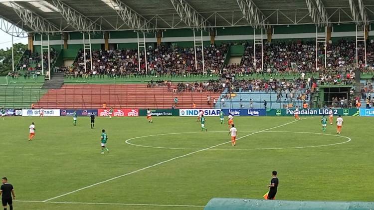 Polrestabes Medan Kawal Pertandingan PSMS Vs Persiraja di Stadion Teladan, Skor Pertandingan 1- 1