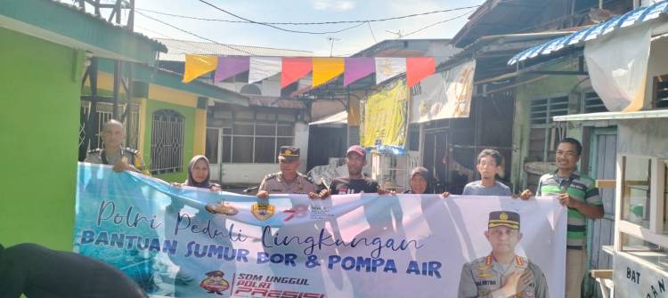 Kapolrestabes Medan Berikan Bantuan Sumur Bor kepada Warga Medan Amplas