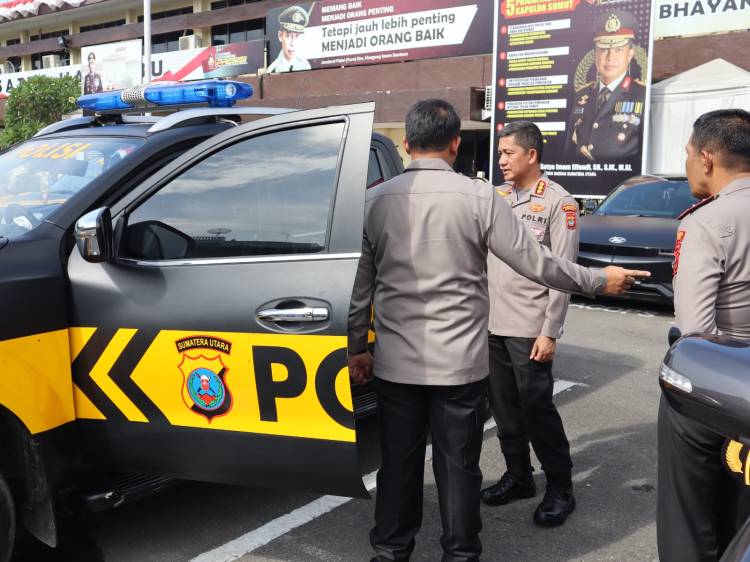 Kapolrestabes Medan Cek Kendaraan Dinas Patroli Dilanjutkan Patroli