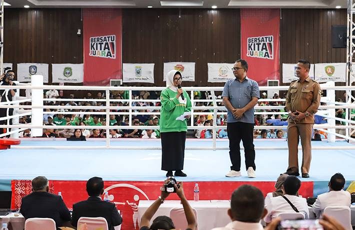 Walikota Pematangsiantar Saksikan Pertandingan Tinju PON di Hari Pertama