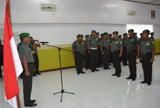 Danrem 022/PT Terima Laporan Korps Kenaikan Pangkat Perwira