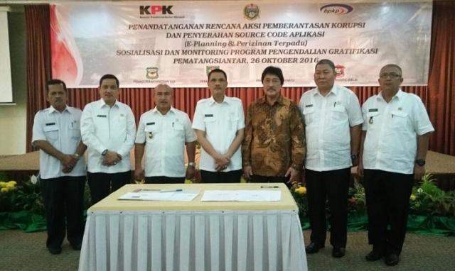 Bupati Asahan dan KPK Tandatangani Aksi Pemberantasan Korupsi