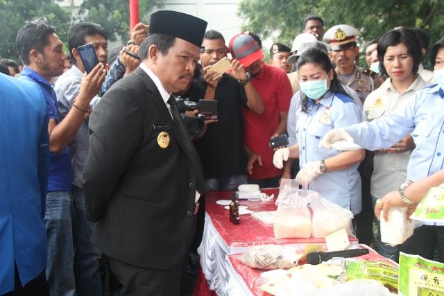 Bupati, FKPD dan Polres Labuhanbatu Musnahkan Barang Bukti Narkotika