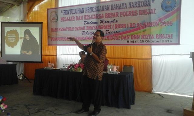 BNNK Binjai Sosialisasikan Bahaya Narkoba kepada Bhayangkari