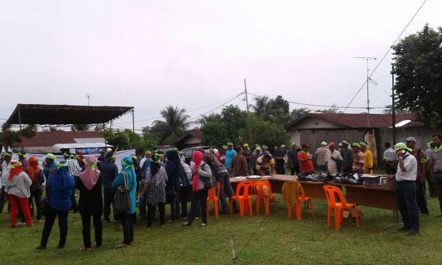 Ratusan Massa Konvoi ke Kandir PTPN II Tamora