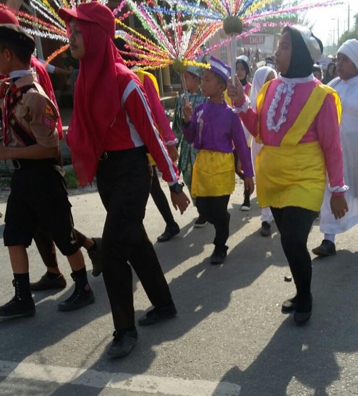 Ratusan Pelajar Ikuti Pawai 1 Muharram di Lubuk Pakam