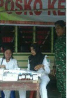 Babinsa Koramil 22/Seirampah Dampingi Kegiatan Posyandu