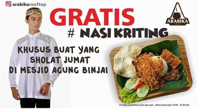 Beli Jus, Dapat Nasi Kriting Gratis Saat Hari Jumat di Binjai