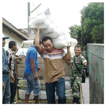 Koramil 18/Meranti Awasi Pembongkaran Bantuan Benih