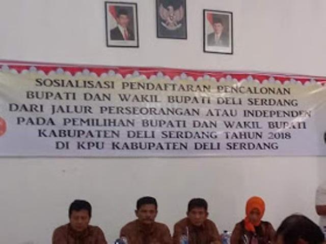 KPU Deli Serdang Sosialisasi Pendaftaran Jalur Independen