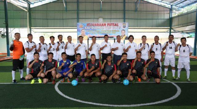 Kapoldasu Buka Kejuaraan Futsal Piala Kapolda Cup 2017 antar Polres dan Insan Media