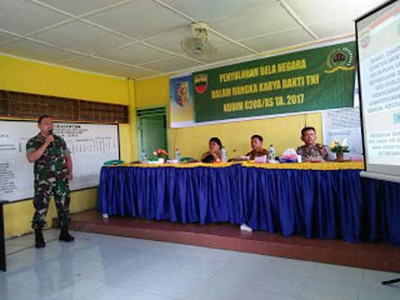 Kodim 0208/AS Beri Penyuluhan Bela Negara dan Bahaya Narkoba di Desa Lalang