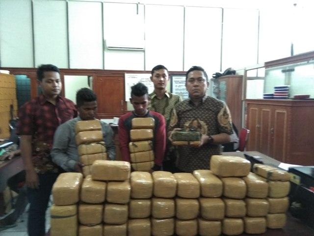 Polda Sumut Ringkus 2 Kurir Pembawa 48 Kilo Ganja Asal Aceh