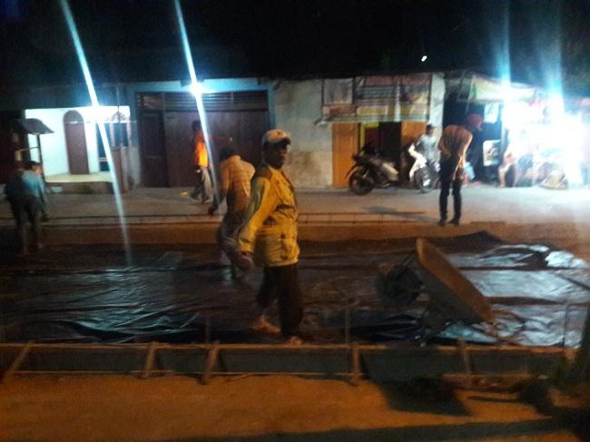 Dinas PU Kota Medan Kebut Pengecoran di Jalan Padang, Medan Tembung